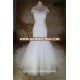 Sweetheart Neckline Short Cap Sleeves Mermaid Satin Appliques Lace Backless Embroidery Flare Skirt Wedding Dresses