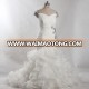 RSW801 Off Shoulder Pleated Corset Organza Ruffle Mermaid Wedding Gown